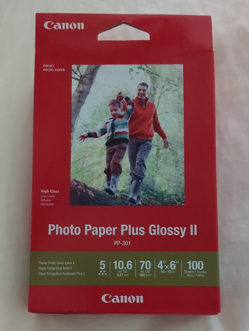 Canon Photo Paper Plus Glossy II Red with Green Accent